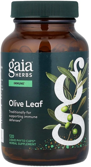 가이아 허브 Gaia Herbs 올리브 잎 식물성 액상 Phyto Cpas 120정, 120 개, 1개 - 쿠팡