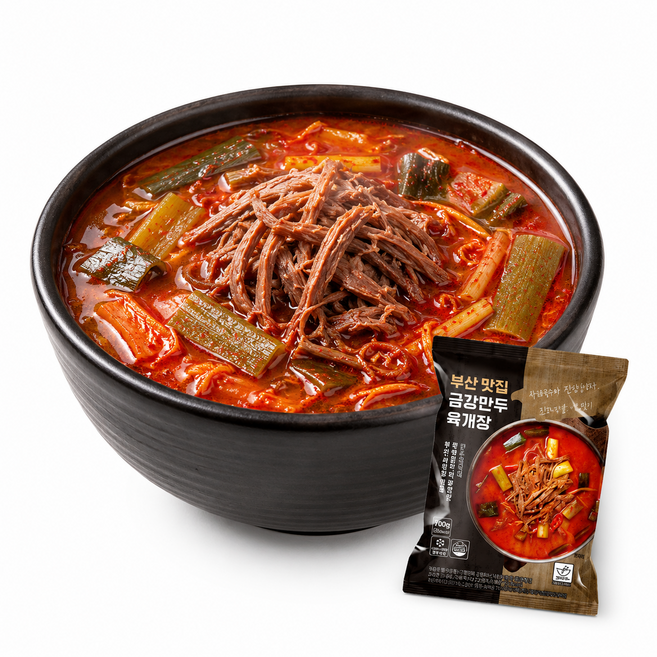 4위 - 참도깨비 금강만두 육개장 / 부산명물맛집/진한 국물과 푸짐한 건더기, 630g, 15개