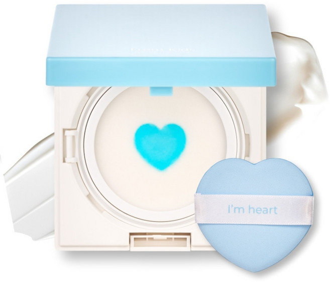 프롬키즈 하트 보습 크림밤 팩트 2종 유아 어린이 초등 판테놀 마데카 수딩 로션, 14g, 1개, 밀키 밤팩트 무향