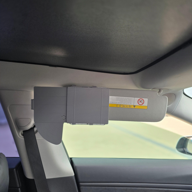 자동차 운전석 차량용 햇빛가리개 선바이저 그느리, 1개, A타입/운전석+조수석세트/그레이(벨크로)