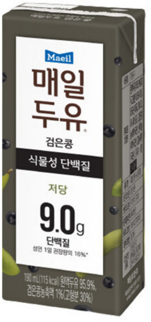 매일유업 매일두유 검은콩 저당 190ml x 48개
