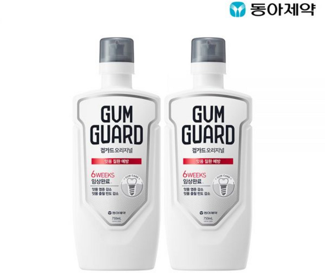 검가드 오리지널 750ml 2개 구강청결제 임플란트 가글 208914, 검가드 750ml 2개208914