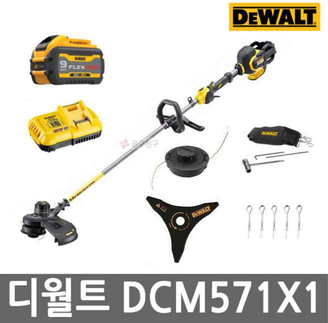 디월트 DCM571X1 충전 예초기 60V MAX 3.0Ah 1팩 FLEXVOLT 2단 속도조절 줄날 삼도날 가능 벌초 잔디깍기, 1개
