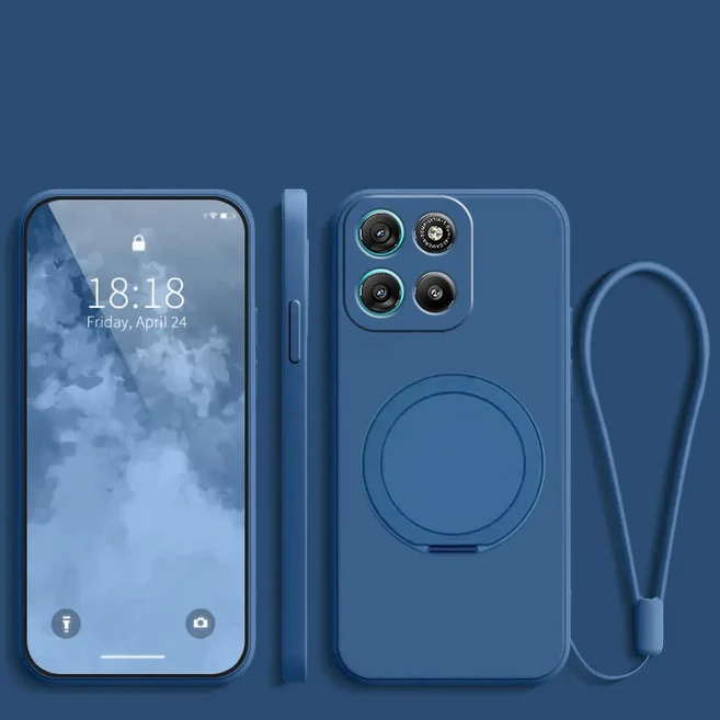 맥세이프 홀더 끈 케이스 용 Motorola G Max Moto G87 G77 G67 마그네틱 스탠드 충격 방지 소프트 TPU 커, 1개, 02 모토로라 모토 G 맥스 5G