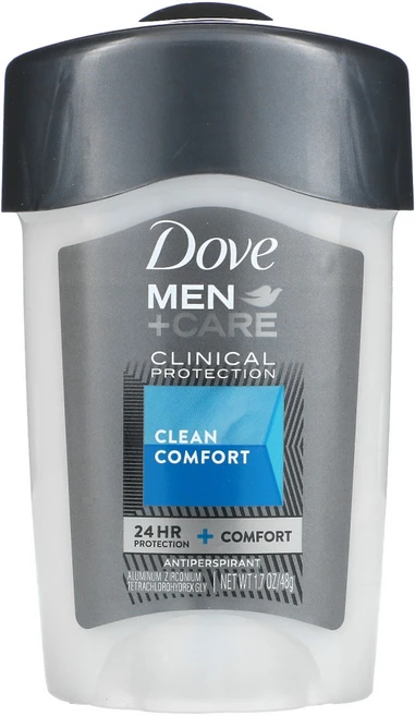 Dove 남성용+케어 클리니컬 프로텍션 땀 관리 데오드란트 클린 컴포트 48g(1.7oz) 2팩, 48g, 1개 - 쿠팡