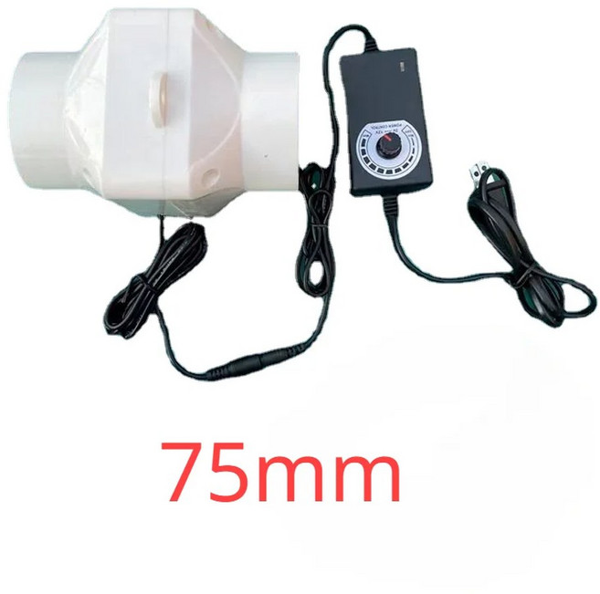 가정용 무소음 인라인 파이프 덕트 팬 220V 욕실 주방 환기 화장실 전기 창 벽 배기 팬 뜸 팬, 75mm_2, 1개