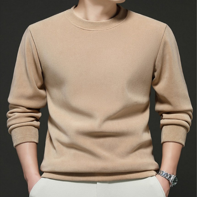 남성 니트맨투맨 기모안감 가볍고 부드러운 캐시미어원단