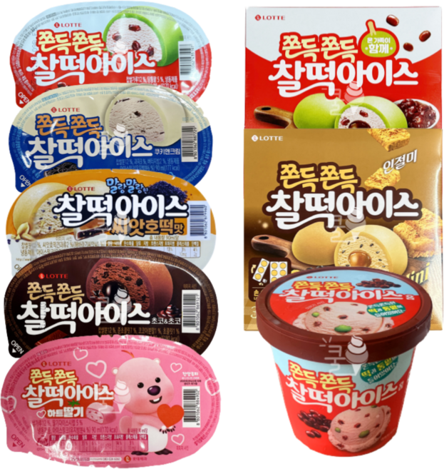 찰떡아이스 세트 씨앗호떡 초코 쿠키앤크림 딸기 인절미, 2. 찰떡아이스 오리지널 24개 세트, 24개