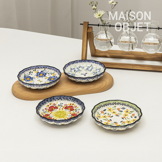 프라카 폴란드풍 도자기 찬기 소 2P, 지니아, 스왈로