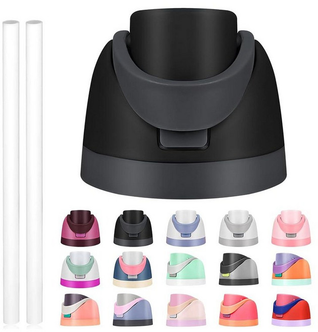 LUMIMITUAN Owala Freesip용 교체 뚜껑 Cup 473.2g16온스 680.4g24온스 946.4ml32온스 1.18L40온스 원 버튼 물병 상단 뚜껑 액세, A Black