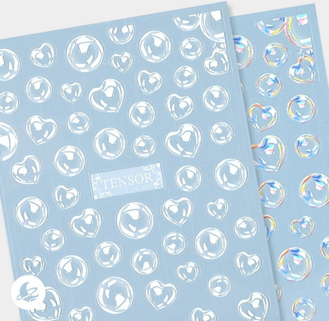 5D 비눗방울 스티커 레진 아트 공예 재료 R298, 레인보우, 1개