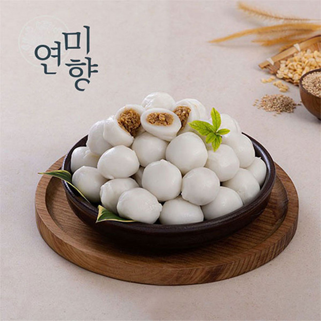 연미향 깨알떡 18개입 / 1 440g / 방울떡 / 냉동보관 후 자연해동해도 굳지 않는 떡 / 간편하게 먹는 송편 / 깨앙금 / 식사대용, 18개, 80g