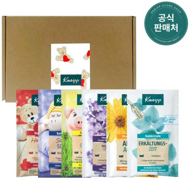 [크나이프]기프트패키지 배쓰솔트 입욕제 6매 세트, 아르니카 6매, 60g