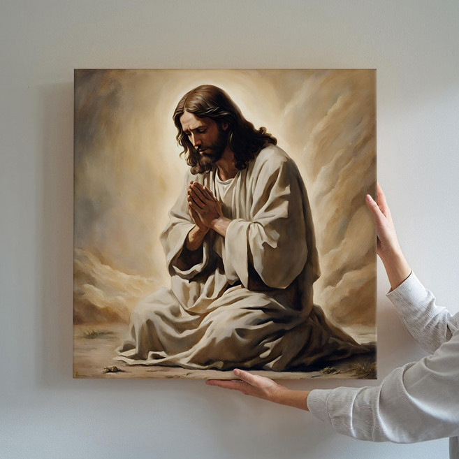 성경액자 말씀 묵상 종교 교회인테리어액자 캔버스 그림액자 시리즈 9종 03 교회액자 성경말씀액자 캘리그라피 요한복음 시편 이사야, 17.구세주예수님