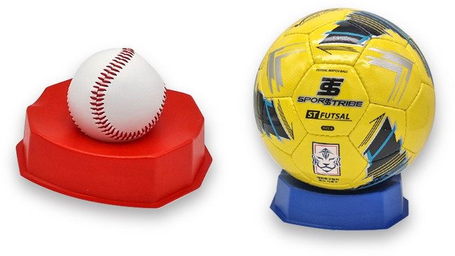 국내생산 공 받침대 진열대 축구공 거치대 공정리함, 블루, 1개