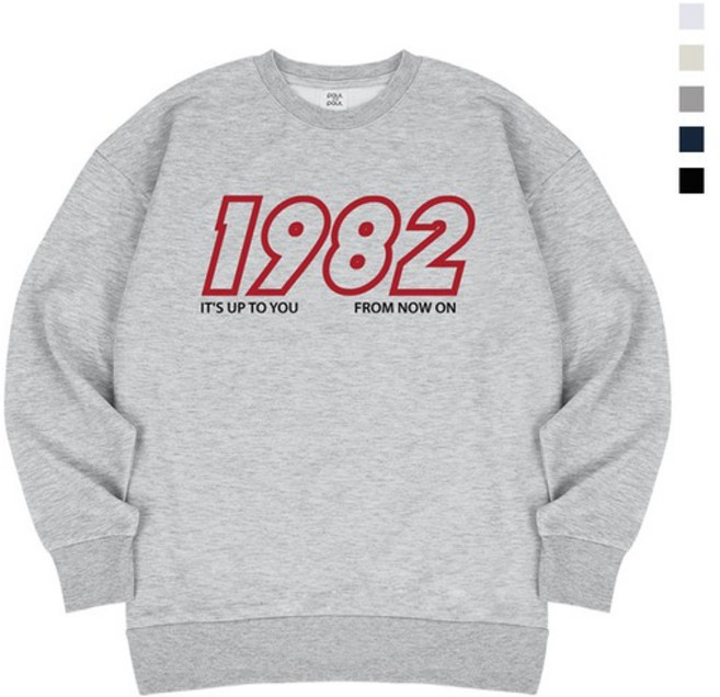 폴앤폴 1982 오버핏 남여공용 맨투맨