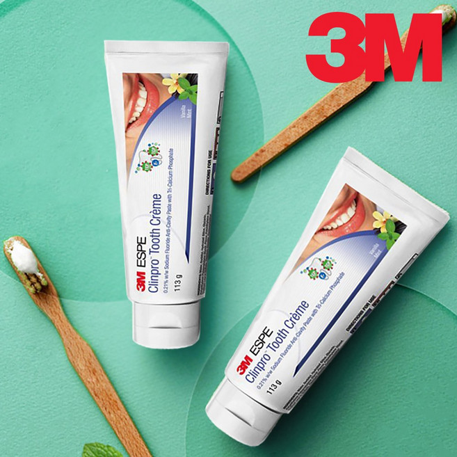 3M 클린프로 치약 스피아민트 불소 시린이 충치예방 치과치약 고불소 113g 24개