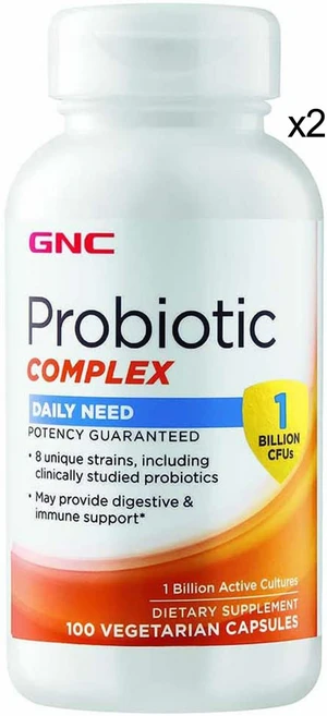 GNC 10억 유산균 프로바이오틱스 100캡슐 락토바실러스 애시도필러스, 100정, 2개 - 쿠팡