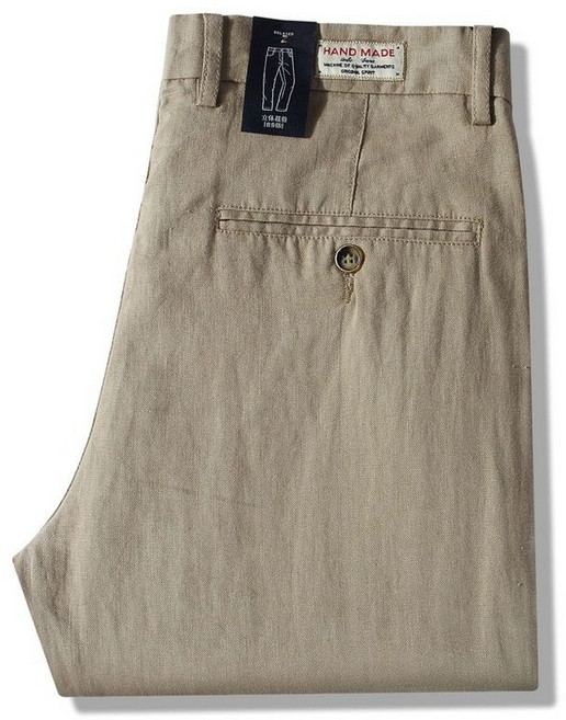 남자린넨바지 데일리 100% 천연 마 색상 배기 트렌디룩 린넨