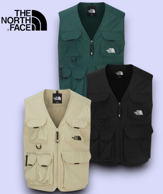[100%매장정품] 노스페이스 남성 조끼 낚시 등산 작업 조끼 베스트