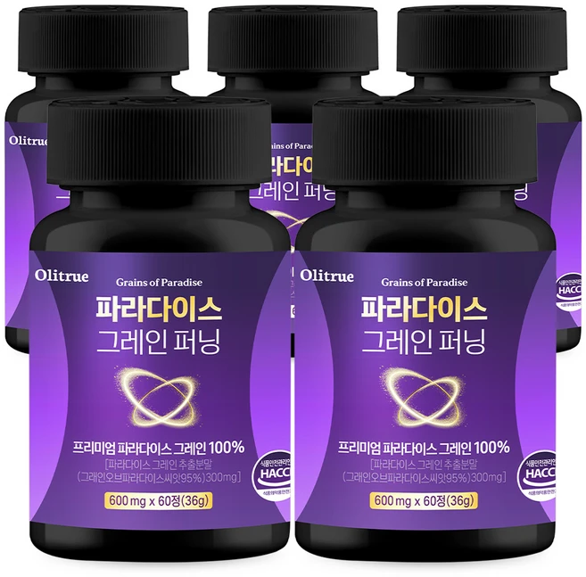 [정품] 파라다이스 그레인 퍼닝, 5개, 60정 - 쿠팡