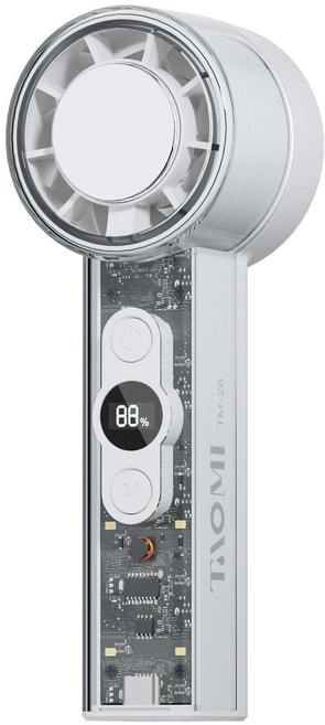 타오미 터보 에어컨 미니 휴대용 선풍기, 화이트, TM26