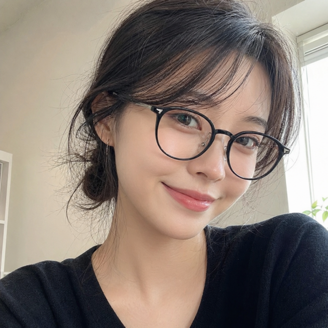 루시비아 여성 가벼운 블루라이트 차단 패션 안경 안경테