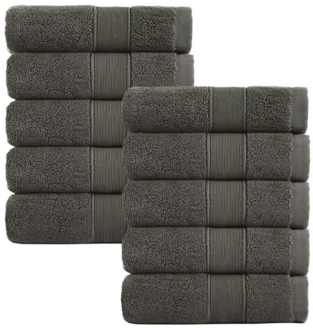 록신 호텔수건 타월 코면사 부드러운 200g 40수, 10개, 그레이