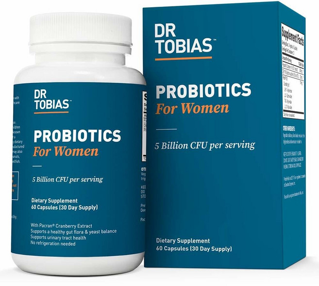 Dr. Tobias Probiotics for Women Supplement 닥터 토비아스 프로바이오틱스 여성용 유산균 50억 CFU 크랜베리 함유 영양제 추천 60정, 1개