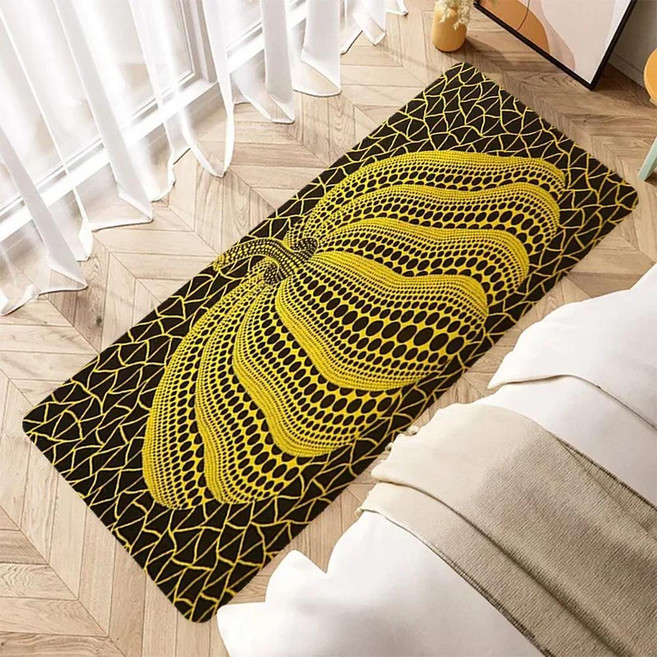 야요이 쿠사마 주방 미끄럼 방지 매트 욕실 바닥 러그 발코니 카펫 웰컴 도어매트 침실 발 XXL 홈 문짝, JY000937