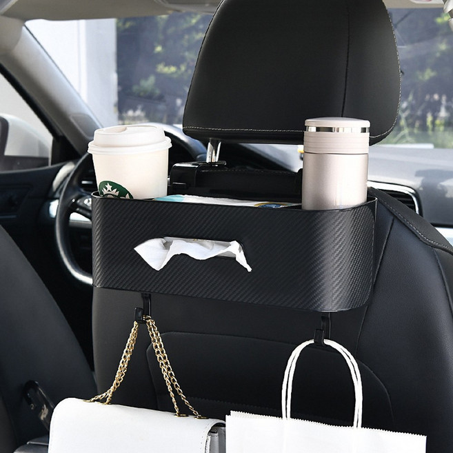 달빛코드 차량 자동차 뒷자리수납 다용도 차량용수납포켓 뒷자석수납 차량용수납함, 블랙, 1개
