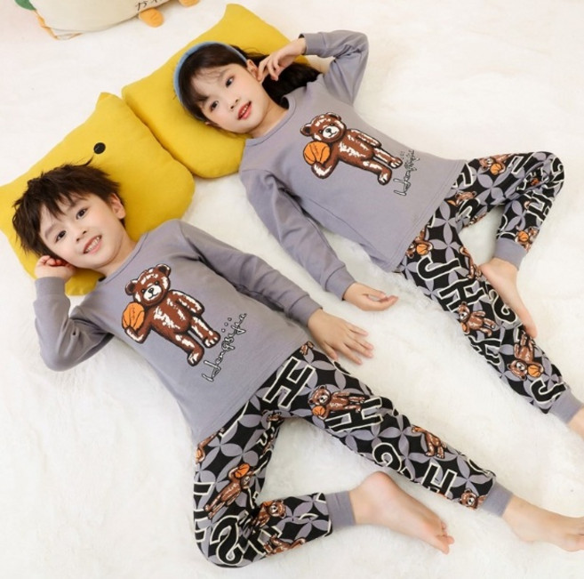 오가닉 코튼 순면 100% 아동 내의 상하세트 남녀공용 안전테스트 통과