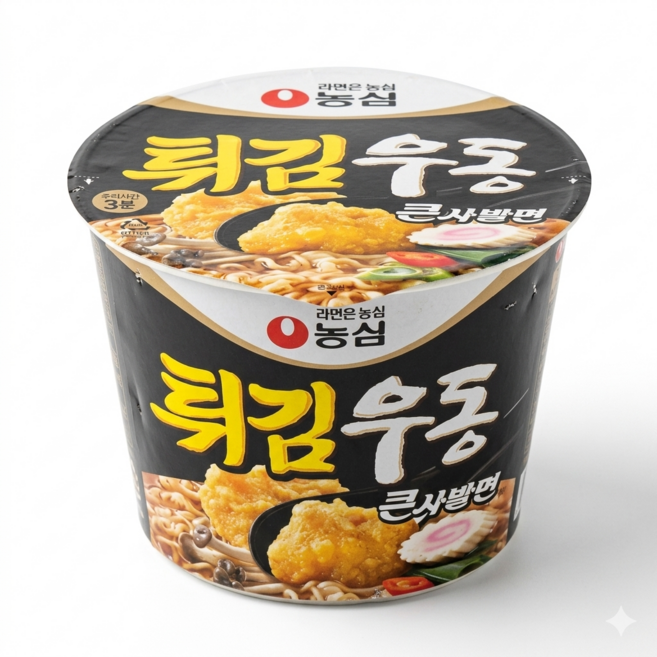 농심 튀김우동 큰사발면 16개입(1박스), 16개