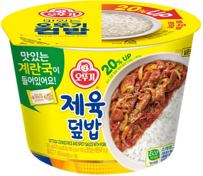 오뚜기컵밥 제육덮밥(즉석국), 315g, 4개