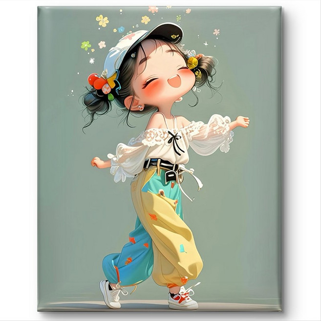 서은이네 캔버스형 보석십자수 DIY 키트 비즈 십자수 액자형 40x50cm, MA16, 1세트