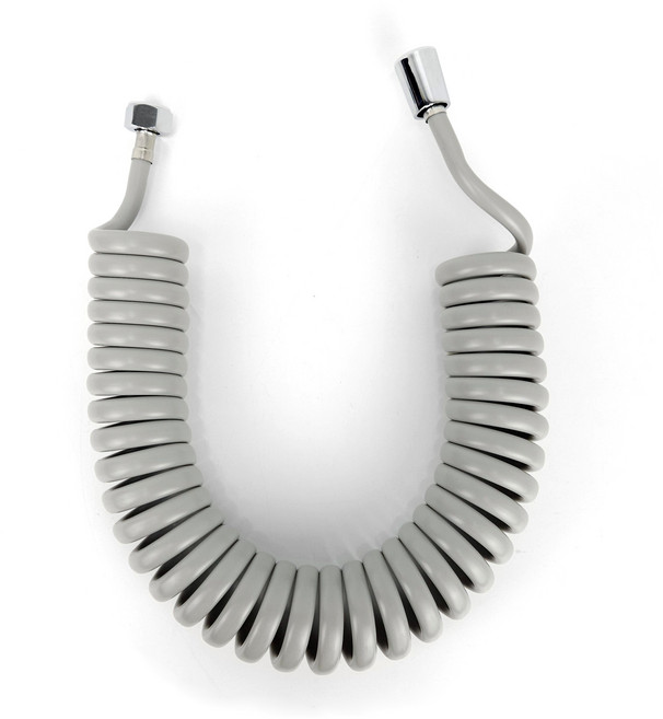 스프링 샤워호스 코일호스 욕실 베란다 화장실청소, 황동 스프링호스 그레이 5M, 1개, 그레이