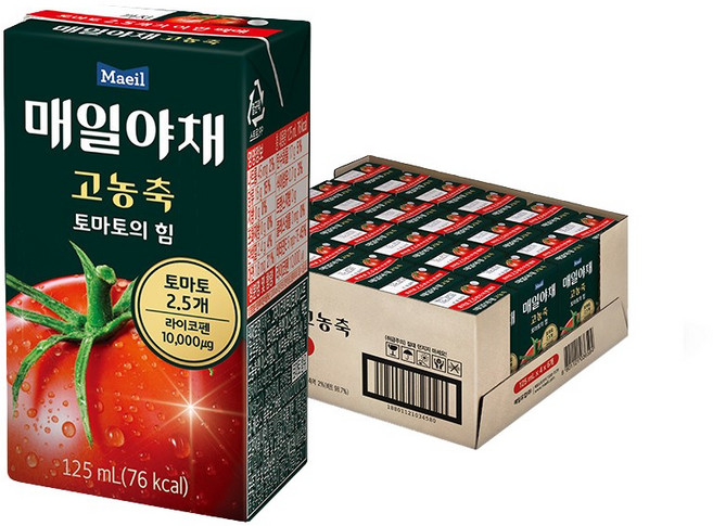 매일야채 고농축 토마토 주스 선물세트, 125ml, 24개