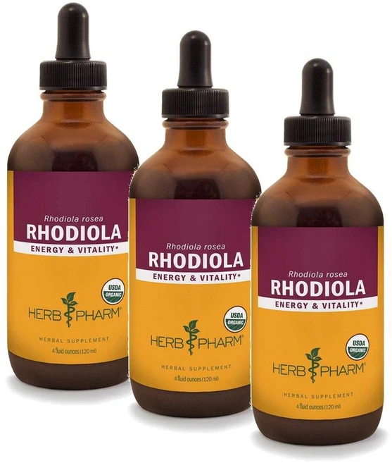 허브팜 로디올라 루트 홍경천 추출물 Herb Pharm Rhodiola, 3개, 120ml - 쿠팡