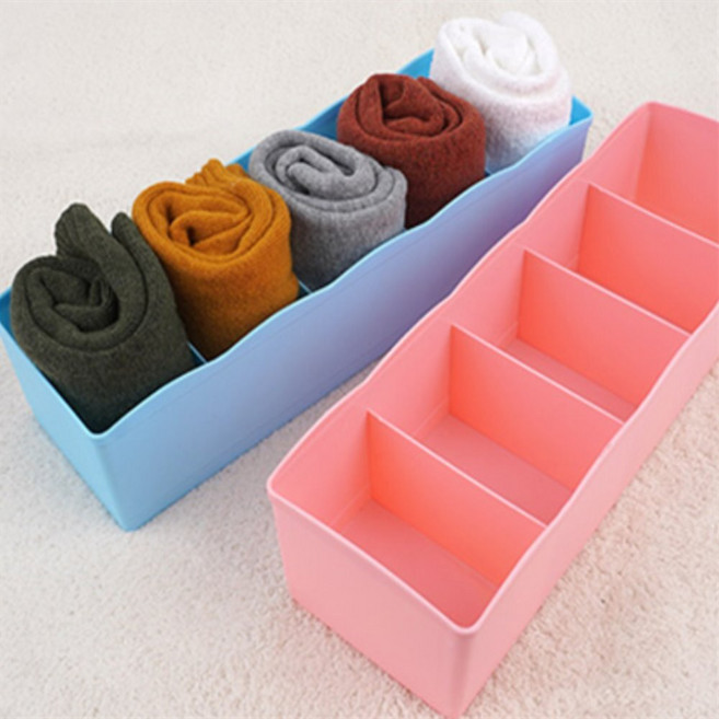 골드미 일자형 수납함5칸 필기구수납통, 핑크