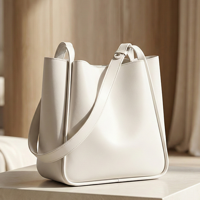 누아벨르 여성 미니멀 숄더백 데일리 토트백 심플 무지 가죽 가방