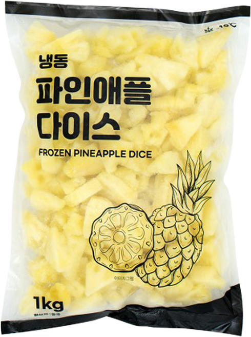 신정푸드냉동 파인애플다이스 1kg 청크 열대과일