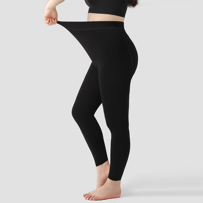 패션파트너 2size 빅사이즈 66~99 엉덩이 두줄 봉제선 무발 9부 기모 스타킹 레깅스