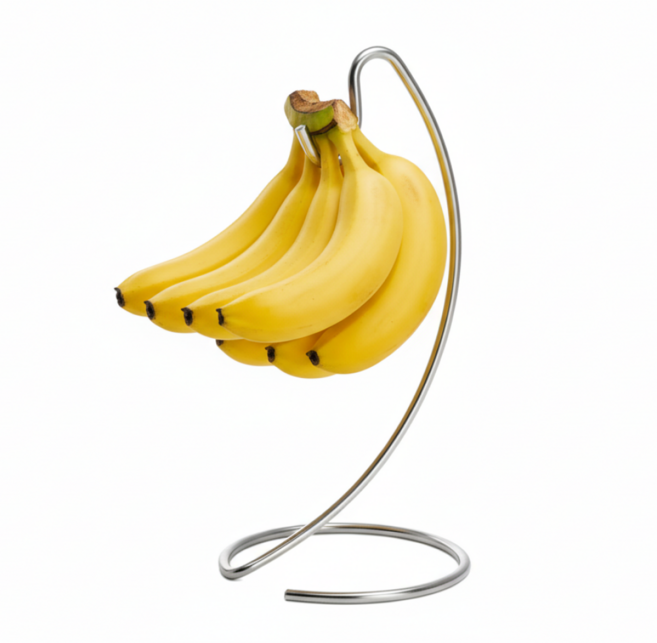 코코바움 스텐 304 바나나 걸이, 1개, 실버