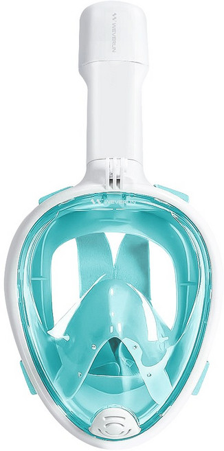 위베런 이지브리더 풀페이스 스노쿨링 마스크 스노클링 세트, 민트