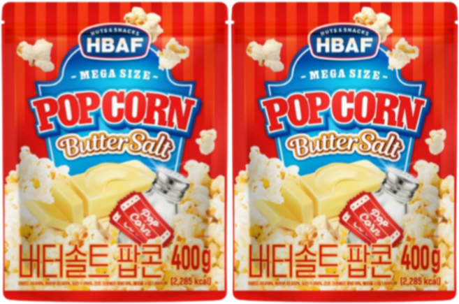 팝콘 버터솔트, 400g, 2개