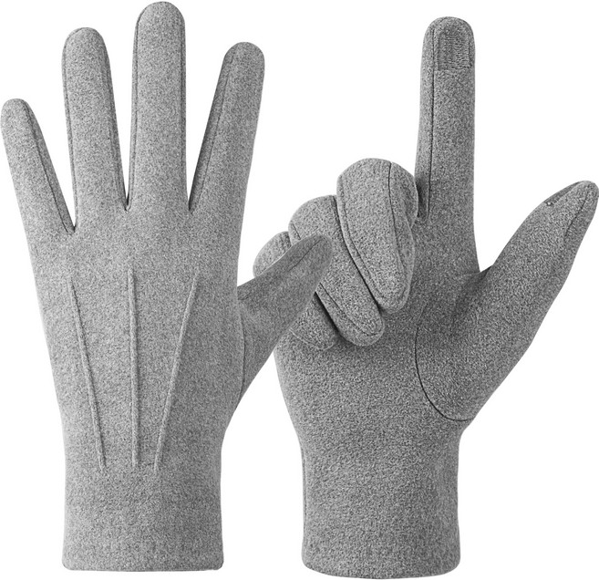 Haengbuk 여성 겨울 스웨이드 장갑 스마트폰 터치 모직 방풍 따뜻한 패션 드레스 장갑 크리스마스 선물