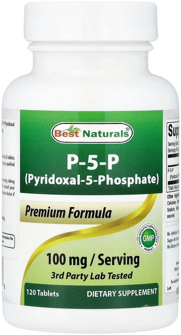 Best Naturals P-5-P(피리독살-5-포스페이트) 120정(1정당 50mg) Naturals (베스트 내추럴스), 1개, 120정 - 쿠팡