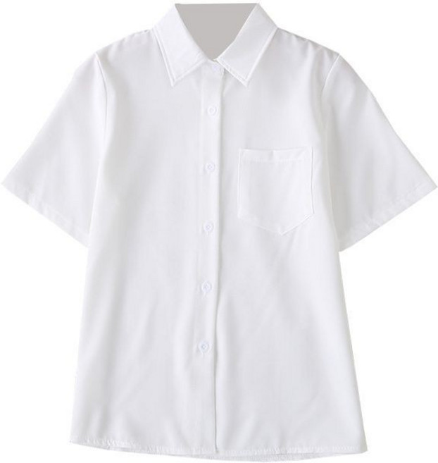 JK制服襯衫女短袖白色上衣學生薄款百搭襯衣女