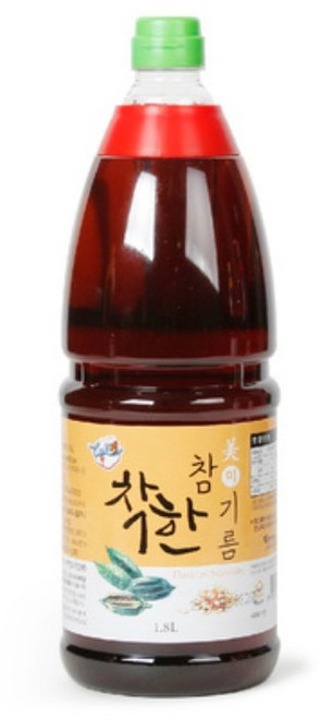 쿡잼 답례품 옛날 대용량 진한 여행용 시장 방앗간 업소용 참기름 착한참미 1.8L, 8개