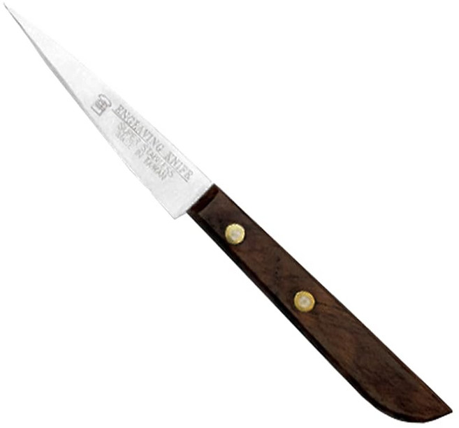 Sanneng 삼능 쿠프나이프 제빵 제과 나이프 9cm 우드핸들 SN4833 블랙, 검정색